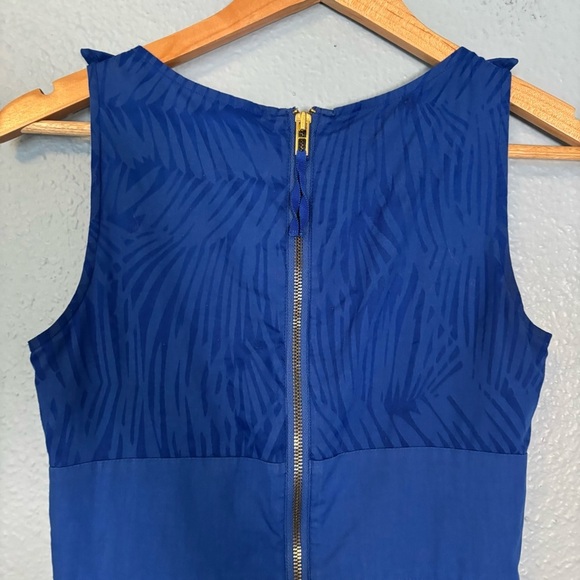 Armani Exchange Cobalt Blue Sleeveless Mini A Line Dress Sz 2‎ Party Cocktail - Picture 9 of 11